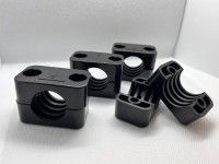 RHC25-25mm Plastic (Polypropylene) Clamps for Amateur Radio Antenna Elements, Set of 4 Pair DXpander - Zoom