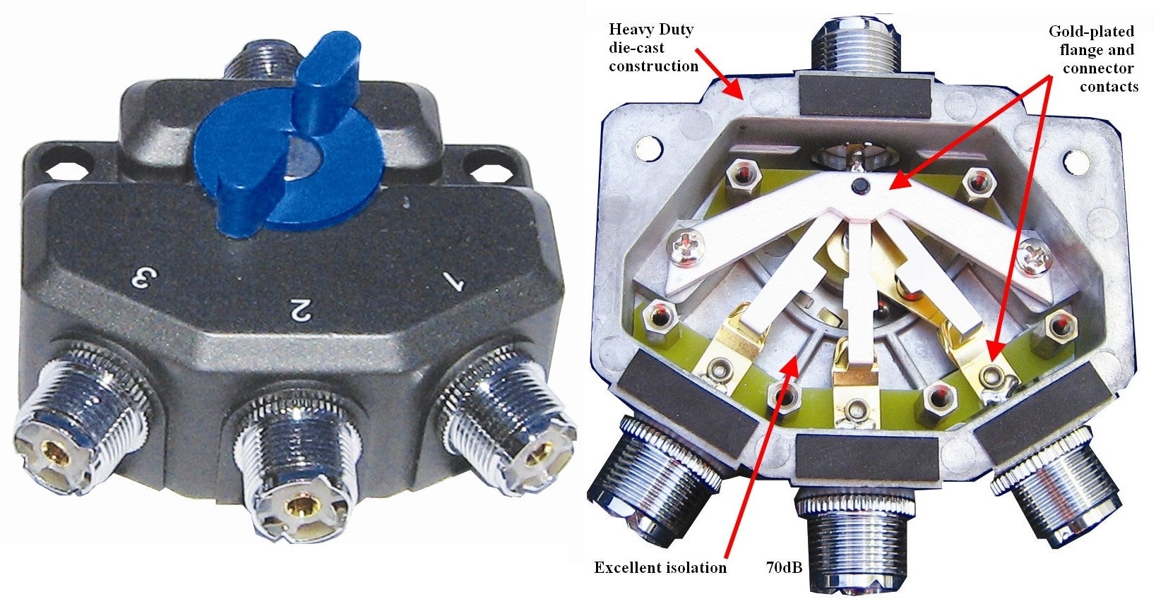 MFJ-2703, ANT SWITCH, 3 POS, SO-239,2kW @HF, 900MHz - Radiohaus